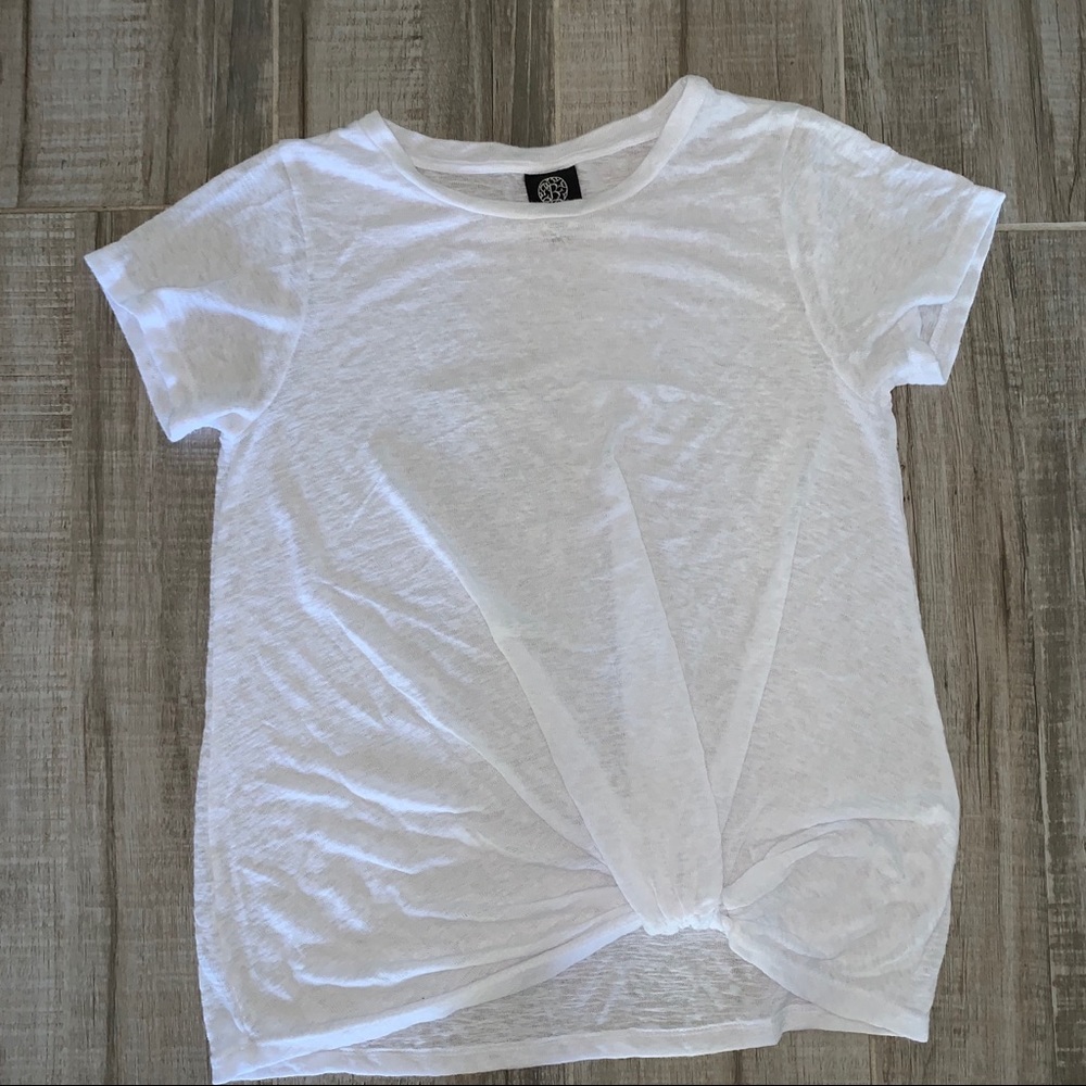 Bobeau White Knot Twist Tee